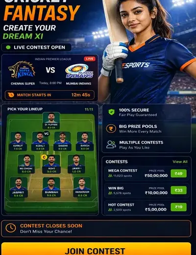 Esportenet777 (sports net 777) fantasy cricket & matchday visual 3